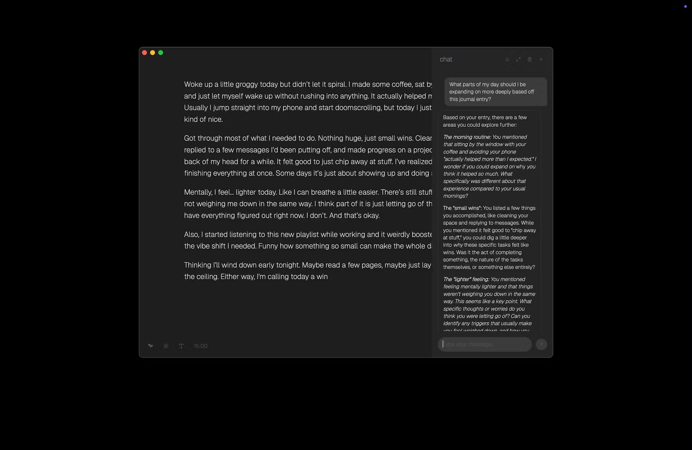 trace screenshot - get the most out of your entries